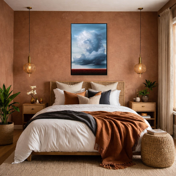 New Beginnings by Rubén Calatayud (Arken), original painting, in room