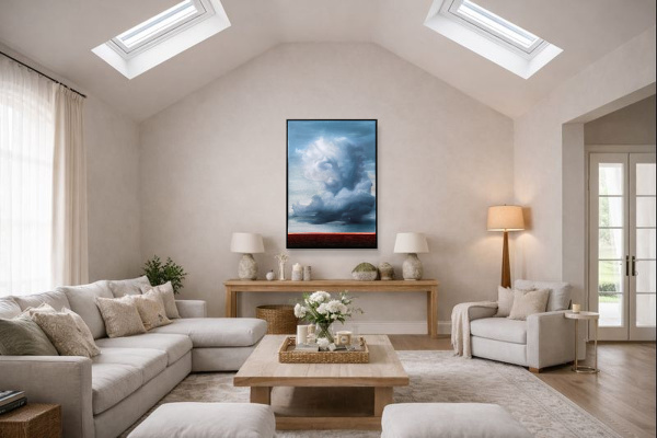 New Beginnings by Rubén Calatayud (Arken), original painting, in room