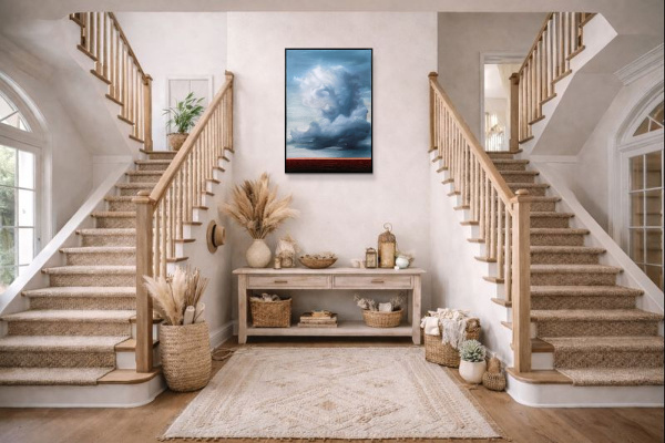 New Beginnings by Rubén Calatayud (Arken), original painting, in room