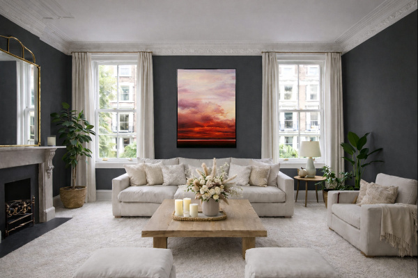 Becoming by Rubén Calatayud (Arken), original painting, in room