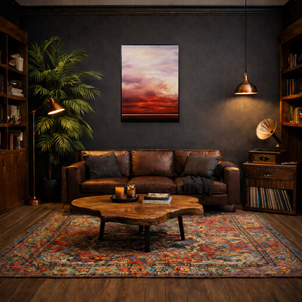 Becoming by Rubén Calatayud (Arken), original painting, in room