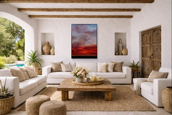 Held Calm by Rubén Calatayud (Arken), original painting, in room