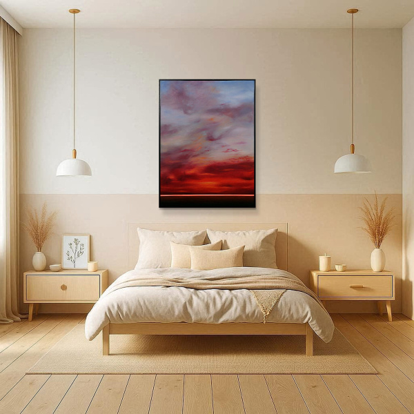 Held Calm by Rubén Calatayud (Arken), original painting, in room