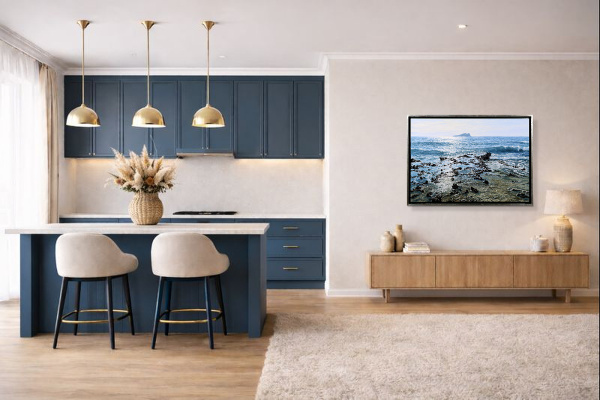 Ibiza Cala Comte by Juan Antonio Domínguez, original painting, in room