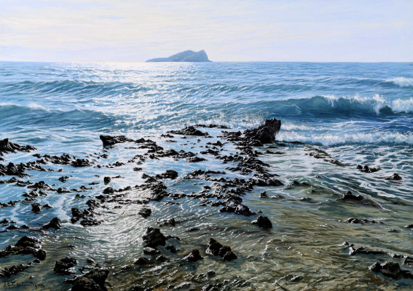 Ibiza Cala Comte by Juan Antonio Domínguez, original painting