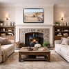 West Wittering by Juan Antonio Domínguez, original painting, in room