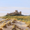 Castillo De Bamburgh, Northumberland by Juan Antonio Domínguez, original painting, detail