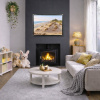 Castillo De Bamburgh, Northumberland by Juan Antonio Domínguez, original painting, in room