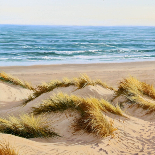 Sunset Over West Wittering by Juan Antonio Domínguez, original painting, detail