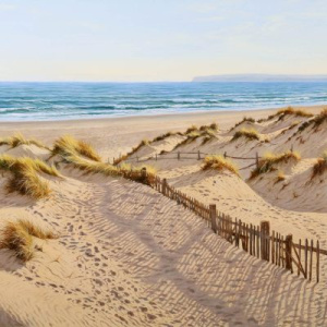 Sunset Over West Wittering by Juan Antonio Domínguez, oil on linen canvas, thumbnail image