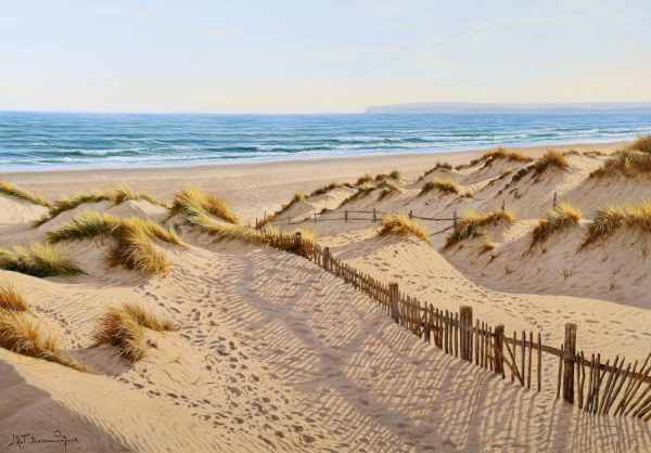 Sunset Over West Wittering by Juan Antonio Domínguez, original painting