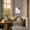 Cube Reveal III by Damilola Odusote, original painting, in room