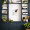 Cube Reveal III by Damilola Odusote, original painting, in room