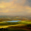 Shepperton Lakes Commission by Harry Brioche, original painting, detail