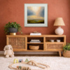Shepperton Lakes Commission by Harry Brioche, original painting, in room