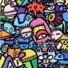 Symbiotic Citizens by Kev Munday, limited edition print, detail