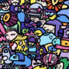 Symbiotic Citizens by Kev Munday, limited edition print, detail