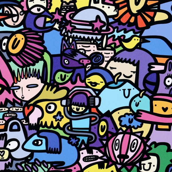 Symbiotic Citizens by Kev Munday, limited edition print, detail