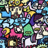 Big Night Out by Kev Munday, limited edition print, detail