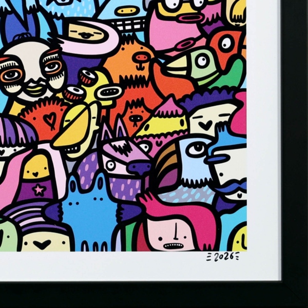Big Night Out by Kev Munday, limited edition print, detail