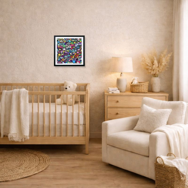 Big Night Out by Kev Munday, limited edition print, in room