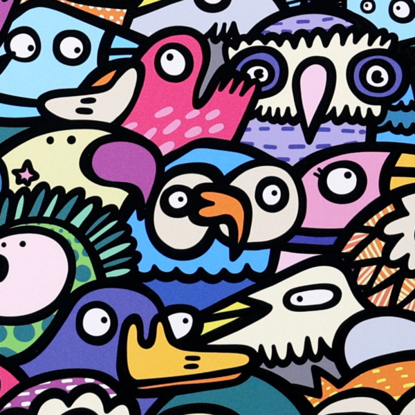 All The Birds by Kev Munday, limited edition print, detail