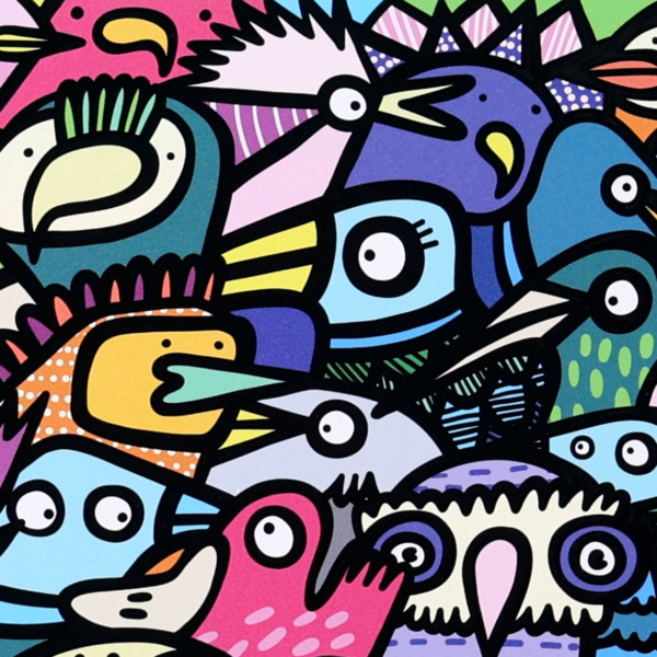 All The Birds by Kev Munday, limited edition print, detail