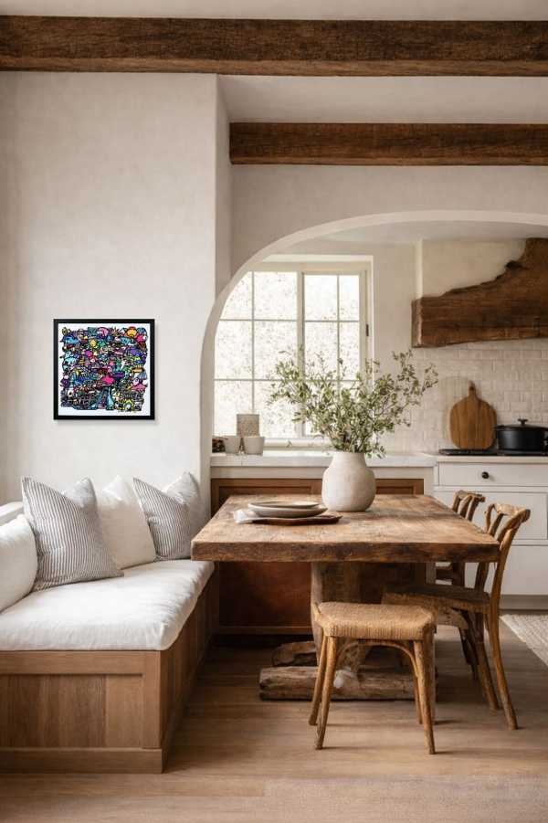 There And Back by Kev Munday, limited edition print, in room