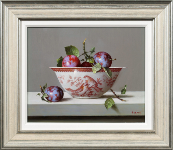Plums & Porcelain by Zoltan Preiner, original painting