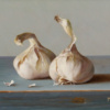 Garlic Bulbs by Zoltan Preiner, original painting