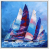 Regatta in Motion by Cortés, original painting