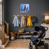 Regatta in Motion by Cortés, original painting, in room