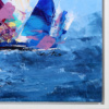 Racing The Wind by Cortés, original painting, detail