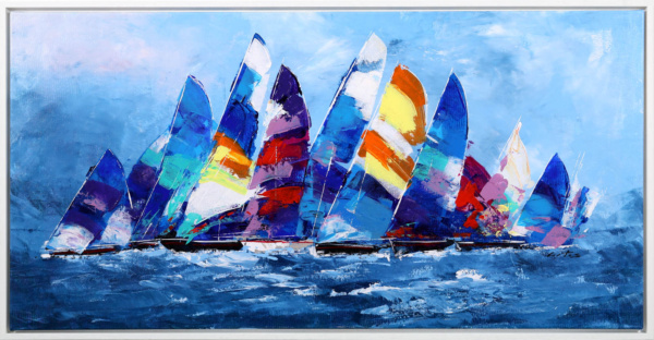 Racing The Wind by Cortés, original painting