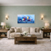 Racing The Wind by Cortés, original painting, in room