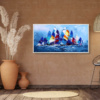 Racing The Wind by Cortés, original painting, in room
