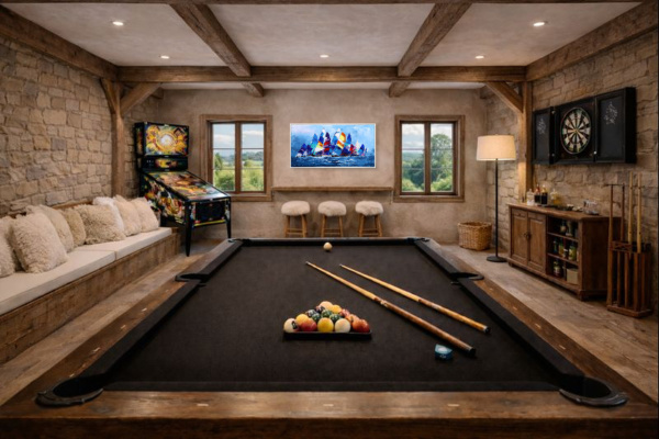 Racing The Wind by Cortés, original painting, in room