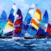 Racing The Wind by Cortés, original painting