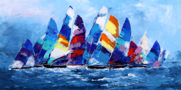 Racing The Wind by Cortés, original painting