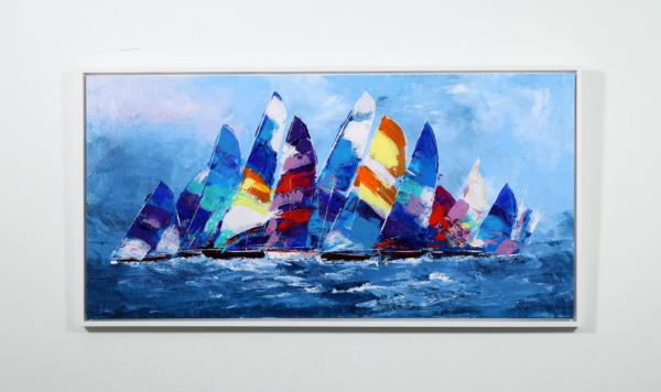 Racing The Wind by Cortés, original painting