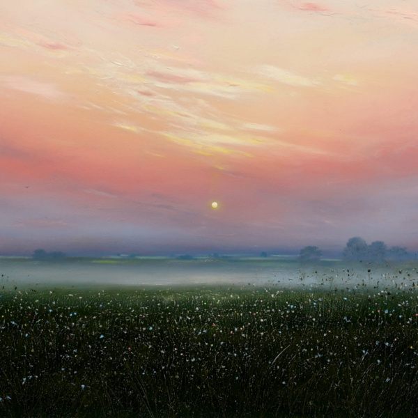 Up With The Lark by Ben Payne, original painting, detail