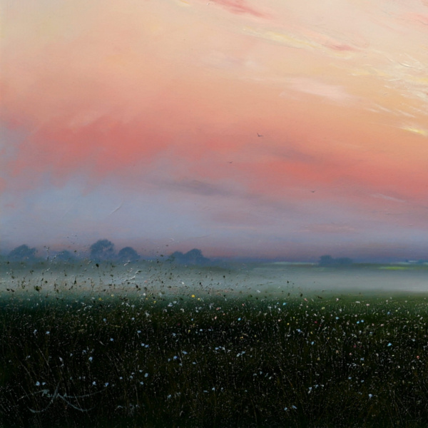 Up With The Lark by Ben Payne, original painting, detail