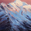 Mont Blanc by Ben Payne, original painting, detail