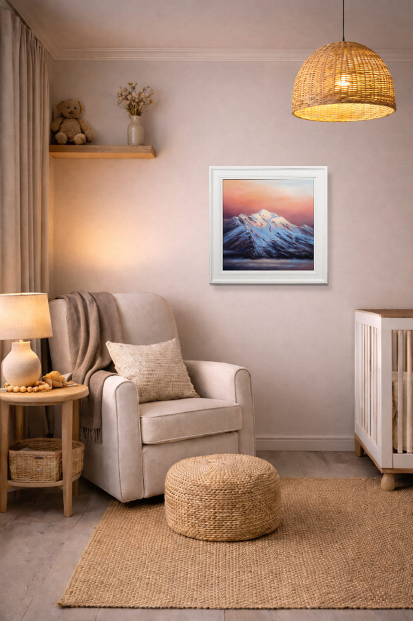 Mont Blanc by Ben Payne, original painting, in room