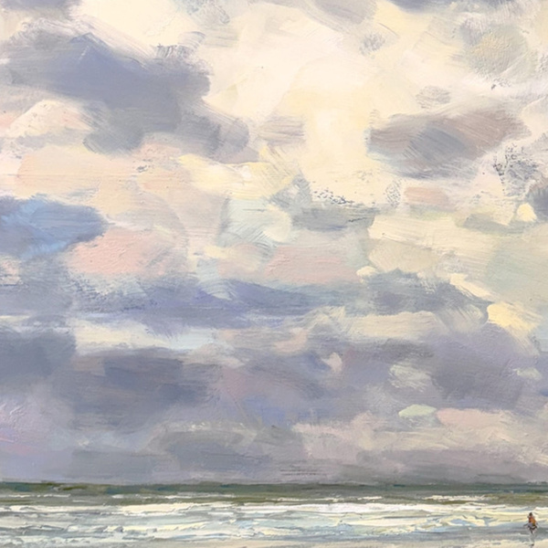 Breathing In The Morning Air by Harry Brioche, original painting, detail