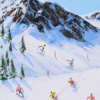 Between The Peaks by Paola Cassais, original painting, detail