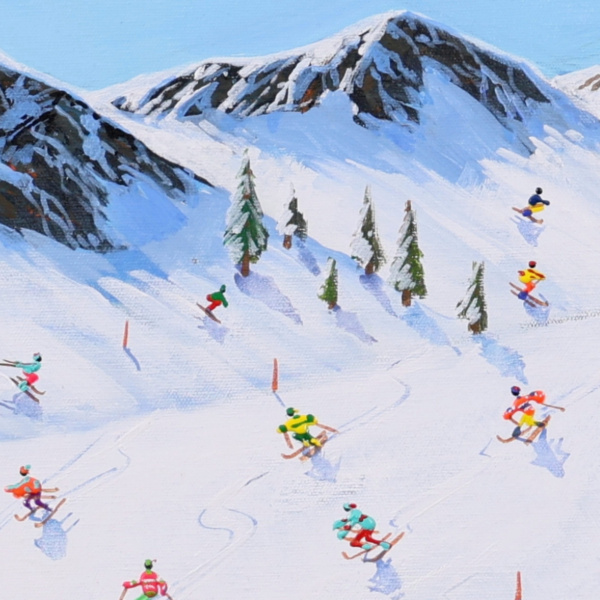 Between The Peaks by Paola Cassais, original painting, detail