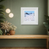 Between The Peaks by Paola Cassais, original painting, in room