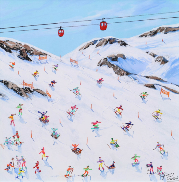 Alpine Crossing by Paola Cassais, original painting