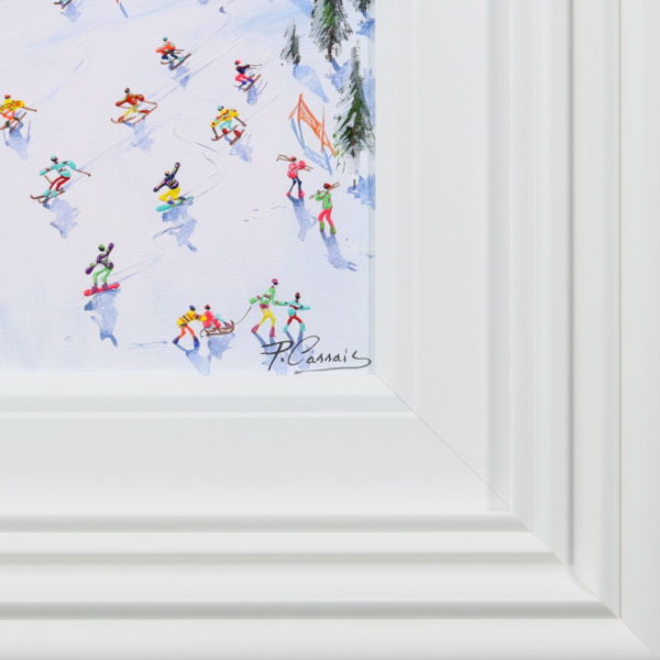 First Tracks Through The Valley by Paola Cassais, original painting, detail